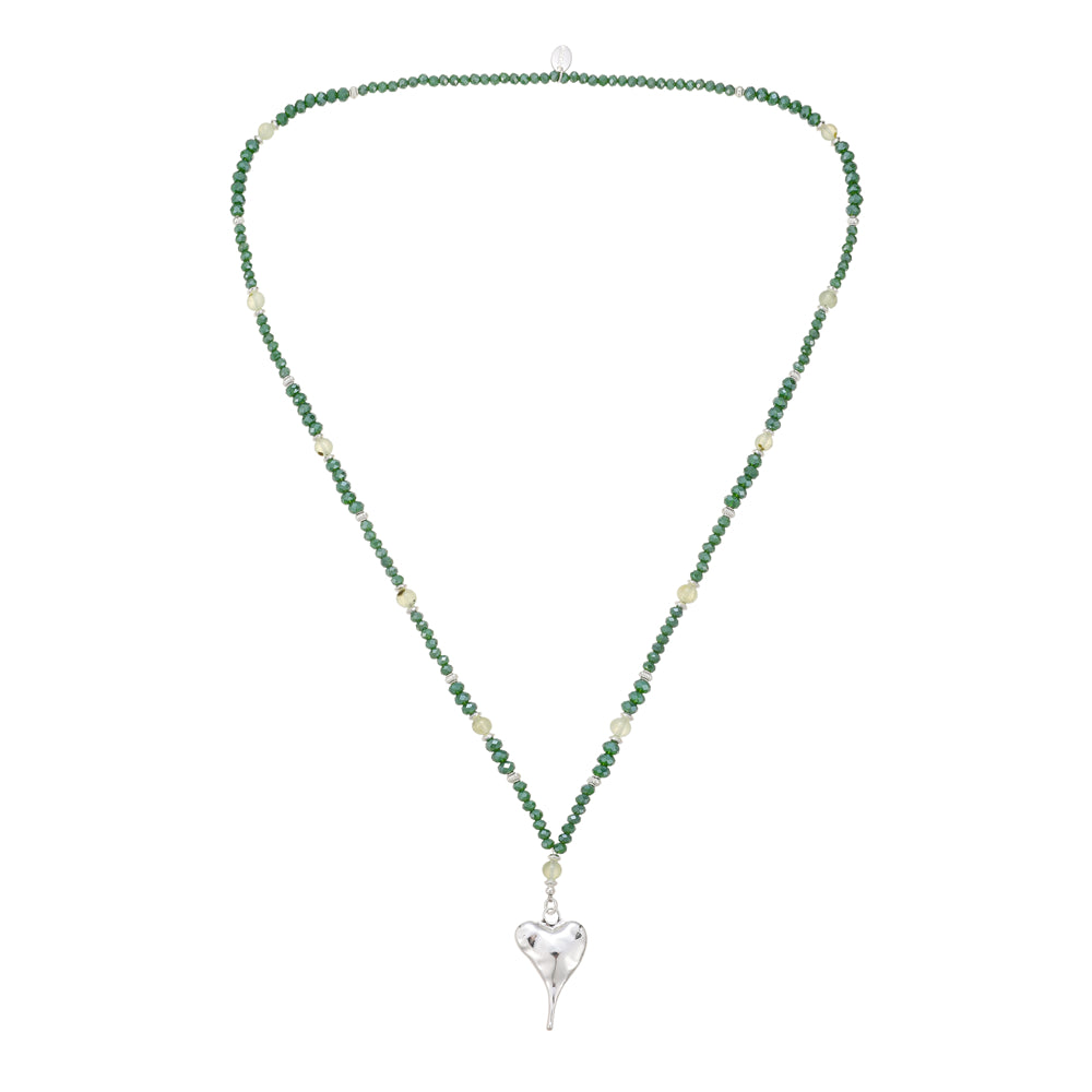 Kette mit Herzanhänger aus Grünem Aventurin
