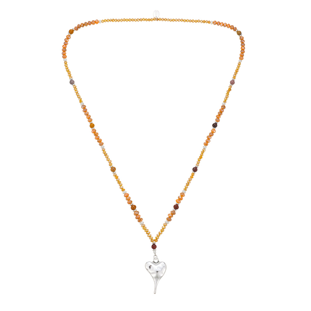 Kette mit Herzanhänger aus Mookait