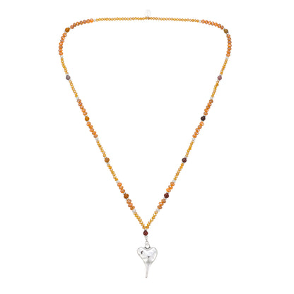 Kette mit Herzanhänger aus Mookait