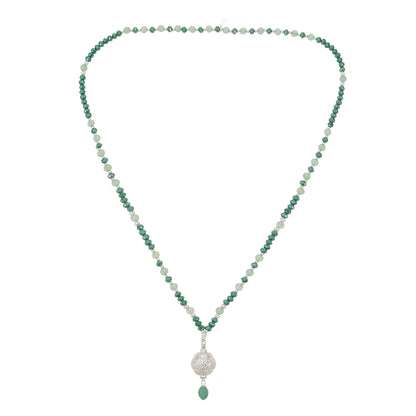 Kette mit Kugelanhänger aus Grünem Aventurin