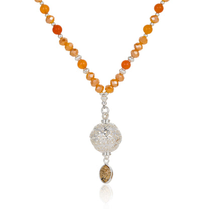 Kette mit Kugelanhänger aus Brasilianischer Jade