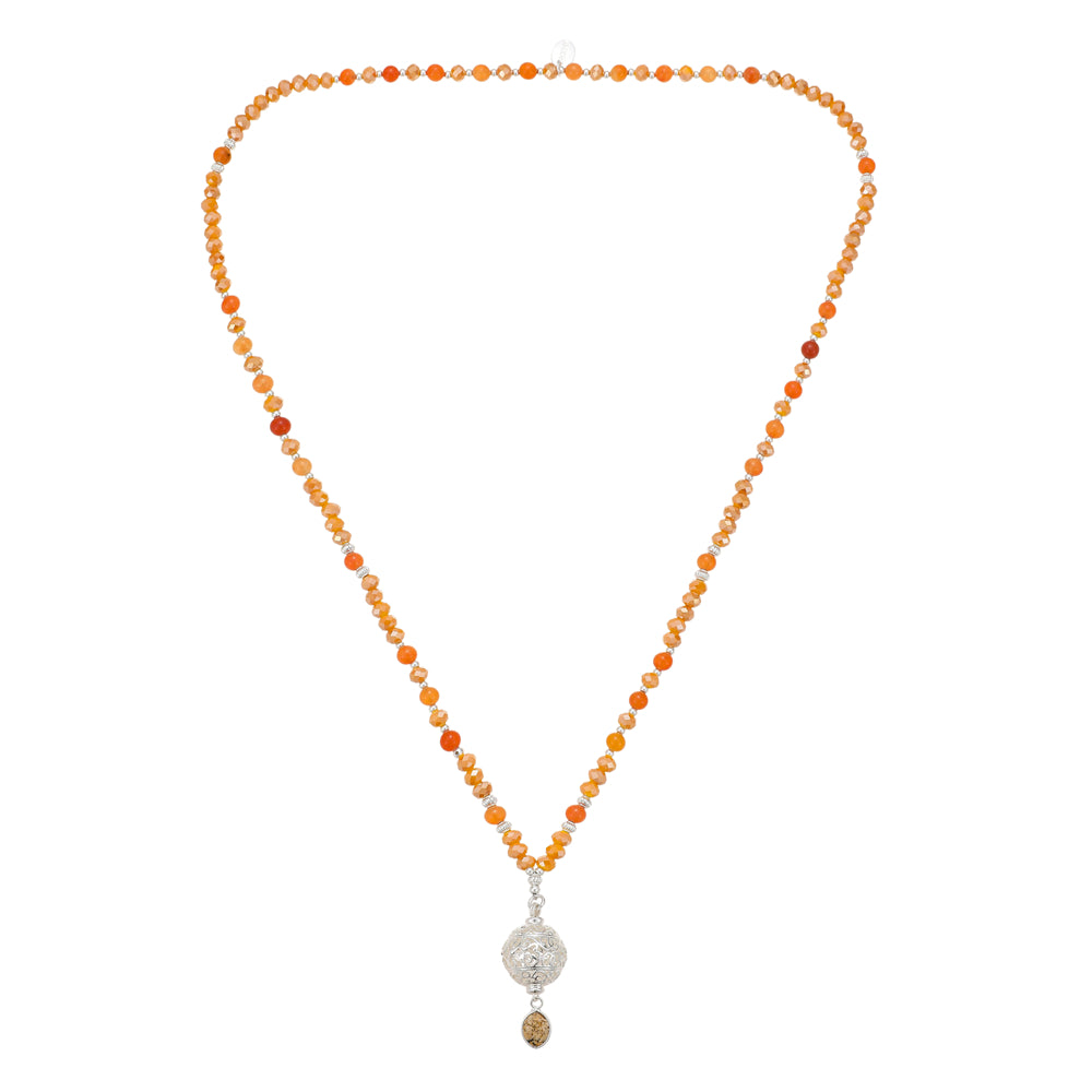 Kette mit Kugelanhänger aus Brasilianischer Jade