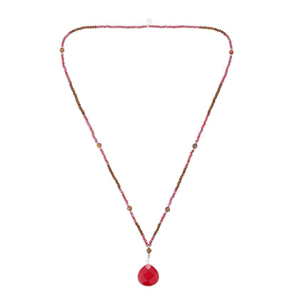 Kette mit Tropfsteinanhänger aus Leoparden Jaspis