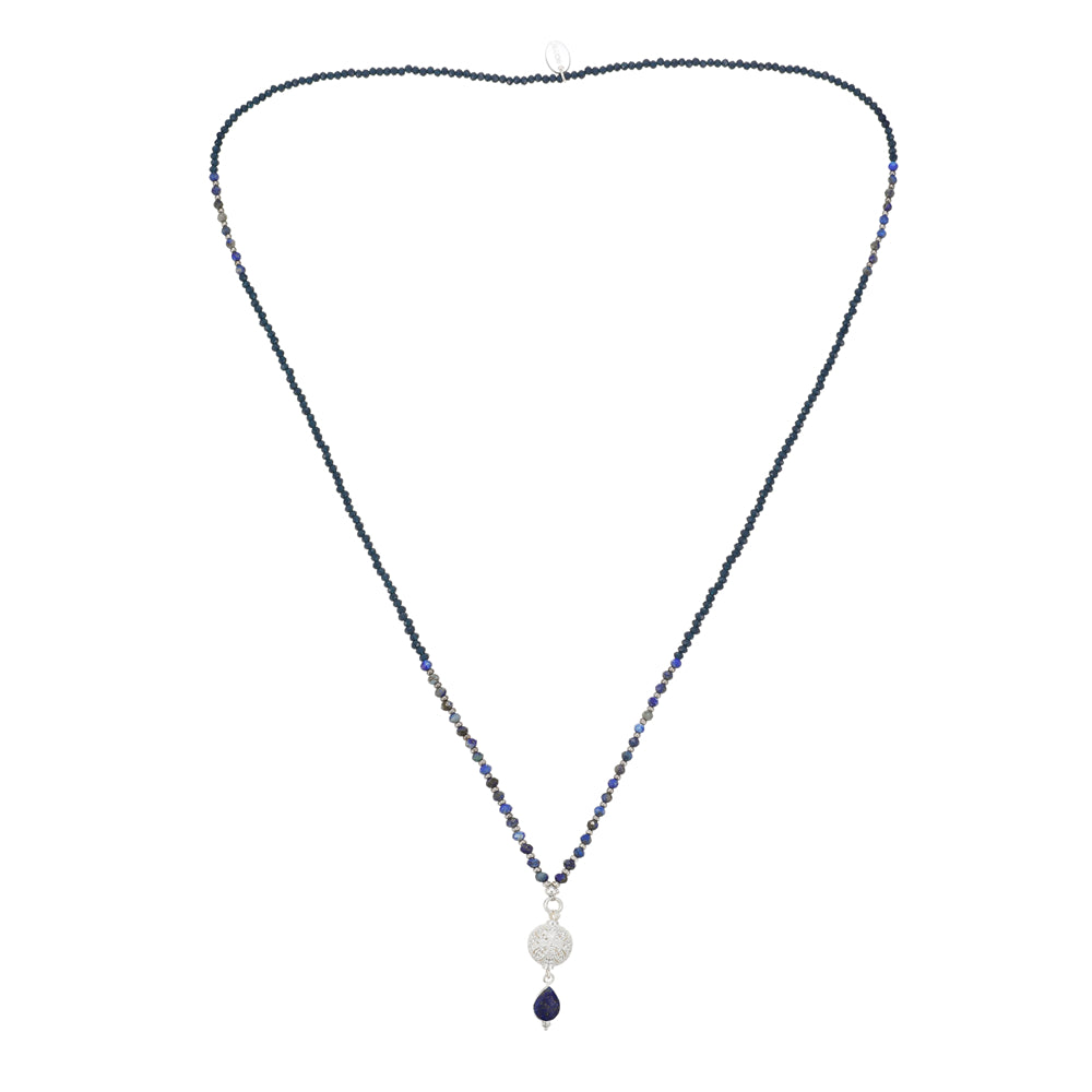 Kette mit Kugelanhänger aus Sodalith in Silber