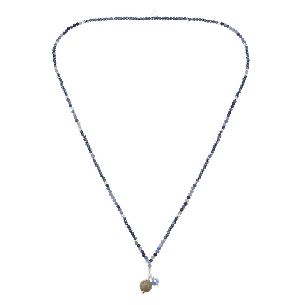 Kette mit Kugelanhänger aus Blauem Aventurin