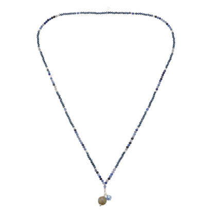 Kette mit Kugelanhänger aus Blauem Aventurin