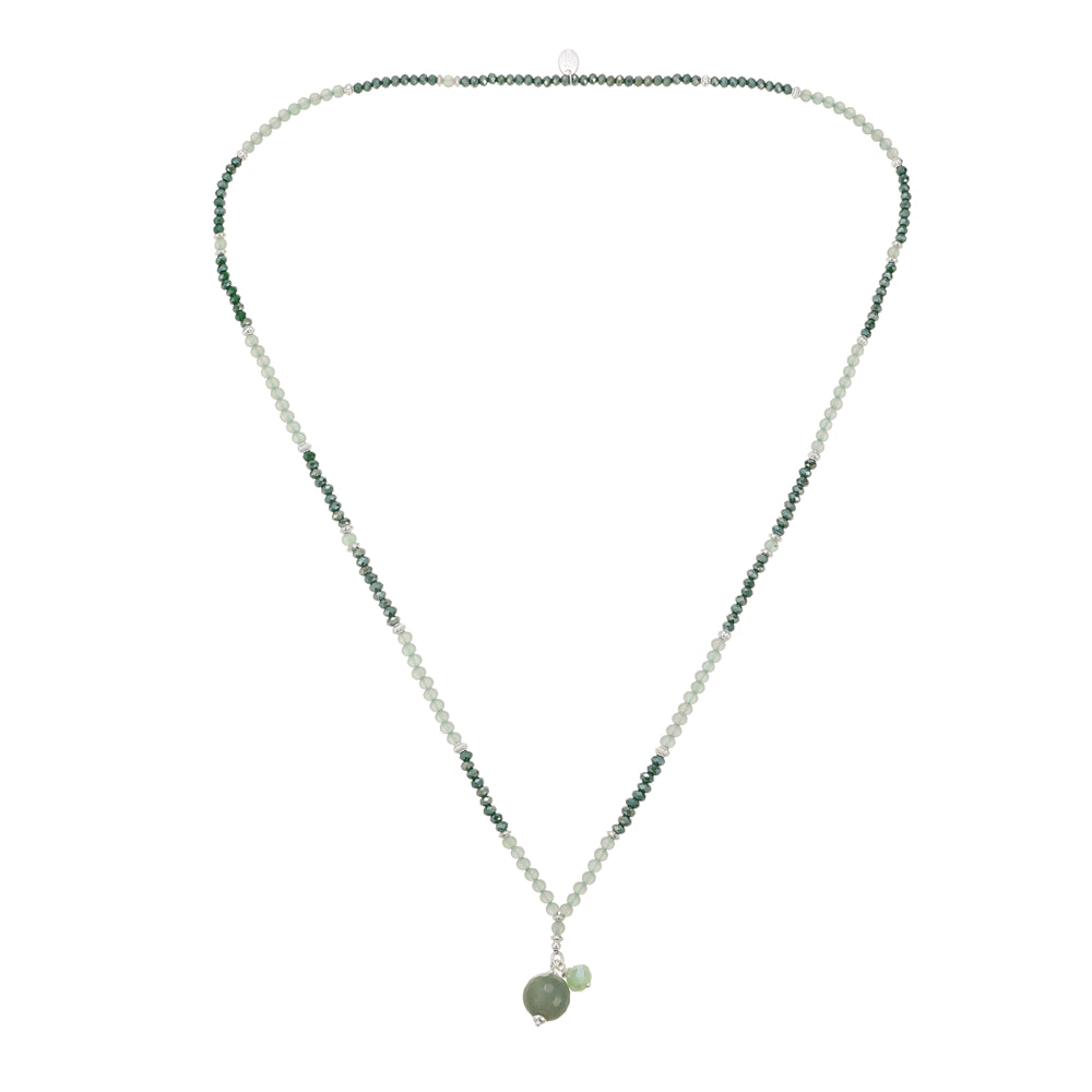 Kette mit Kugelanhänger aus Grünem Aventurin in Gold