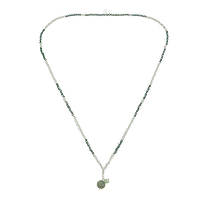 Kette mit Kugelanhänger aus Grünem Aventurin in Gold