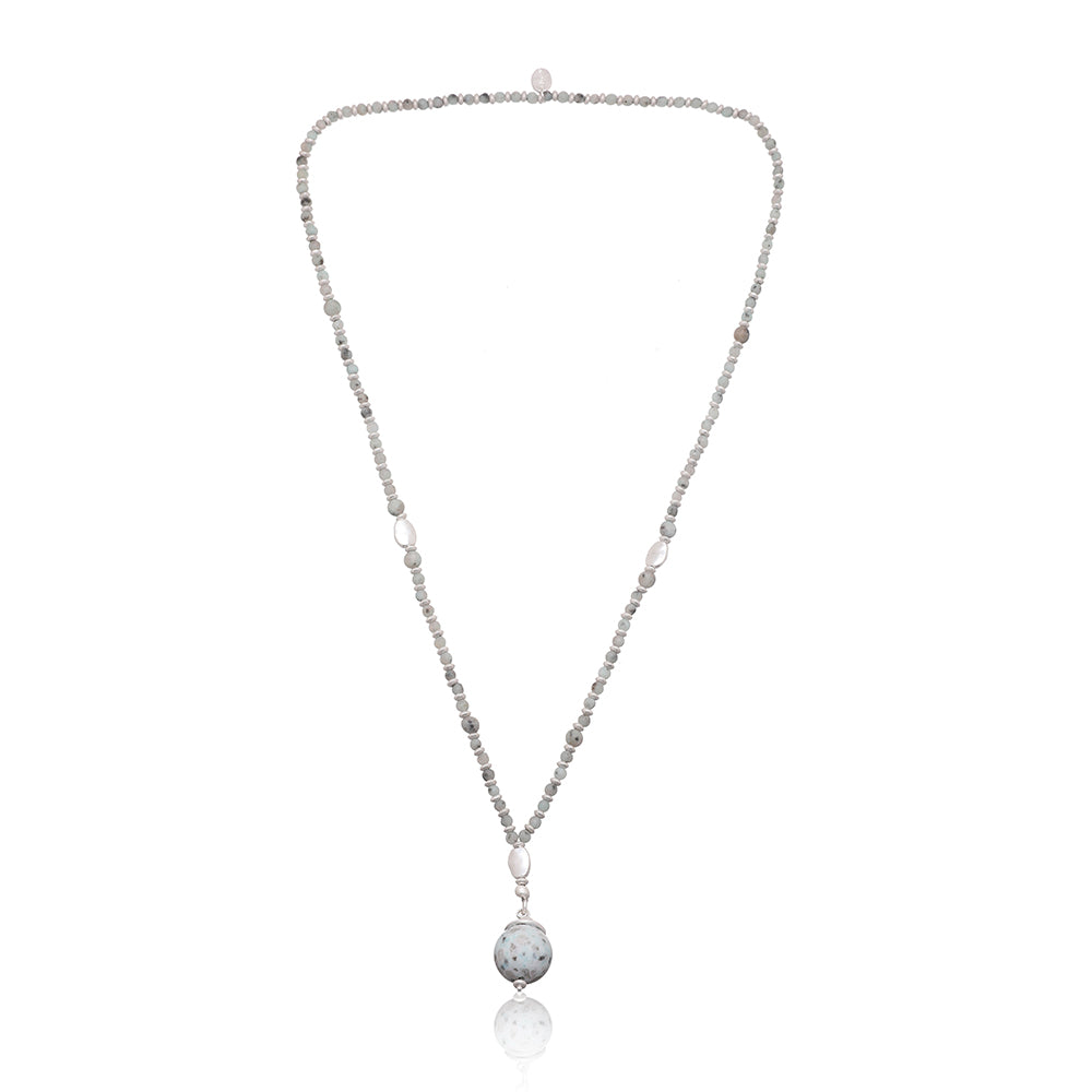 Halskette aus Kiwi Jaspis