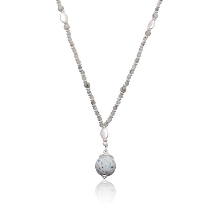 Halskette aus Kiwi Jaspis