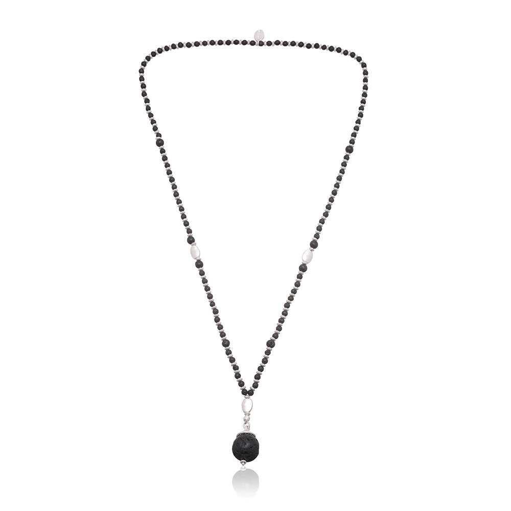 Halskette aus Lavastein