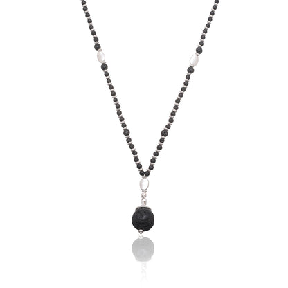Halskette aus Lavastein