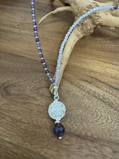 Halskette aus Amethyst mit Anhänger