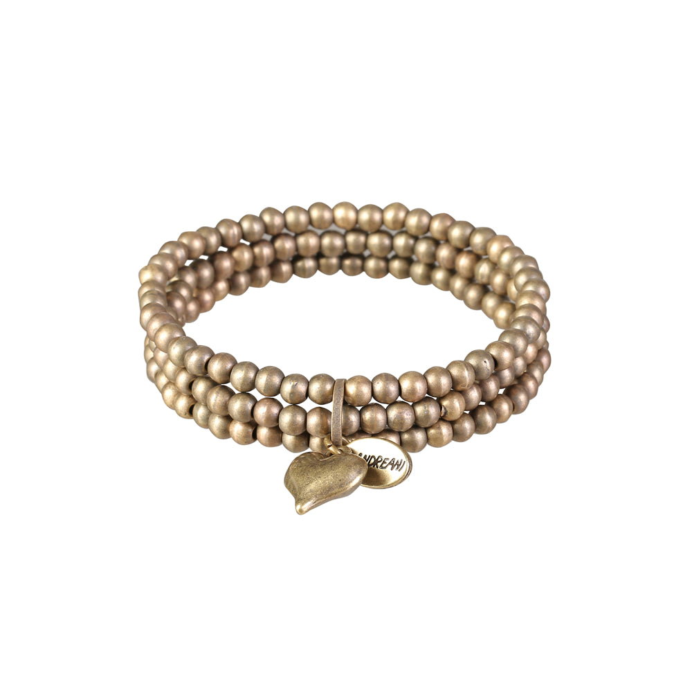 Armband aus hochwertigem rhodiniertem Metall mit Herzanhänger