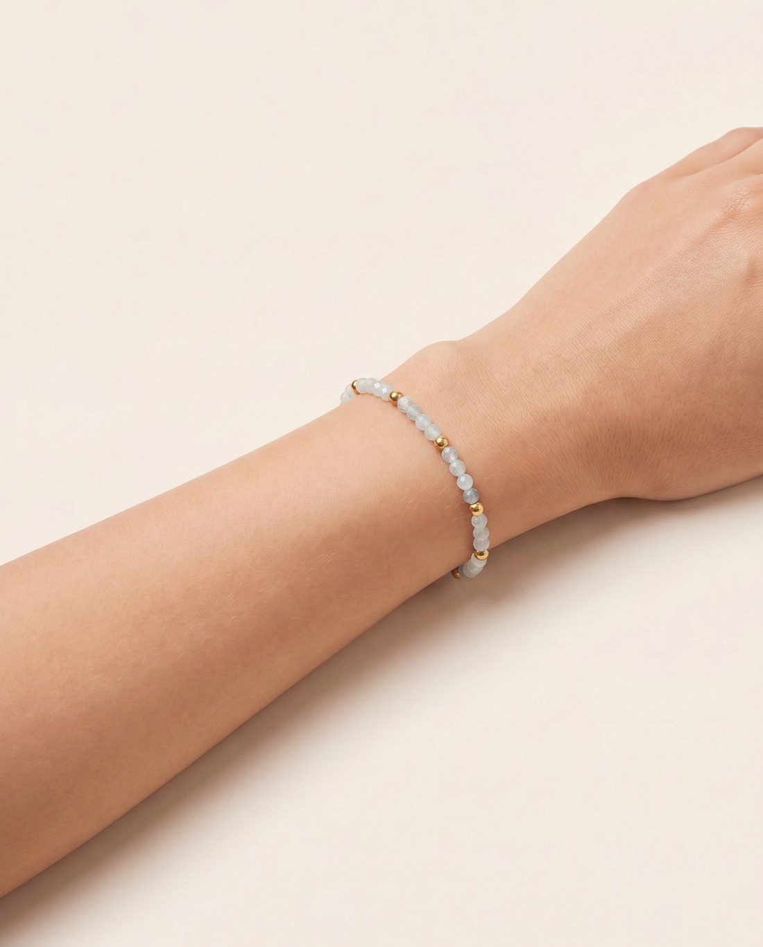 Veso Aquamarin Armband Vergoldet