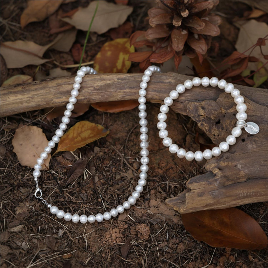 Perlen Duo Set - Schlichte Reinheit