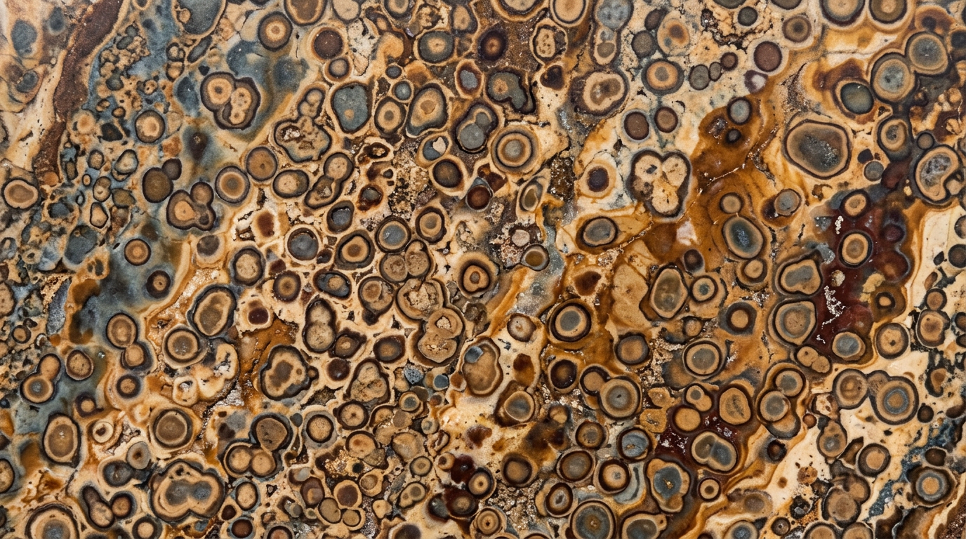 Grossflächiges Hintergrundbild mit einem Leoparden Jaspis von Andreani.