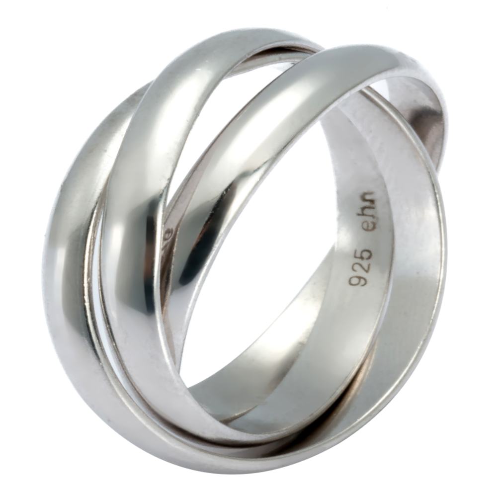 Ring mit  3 Fach Ringen Silber 925