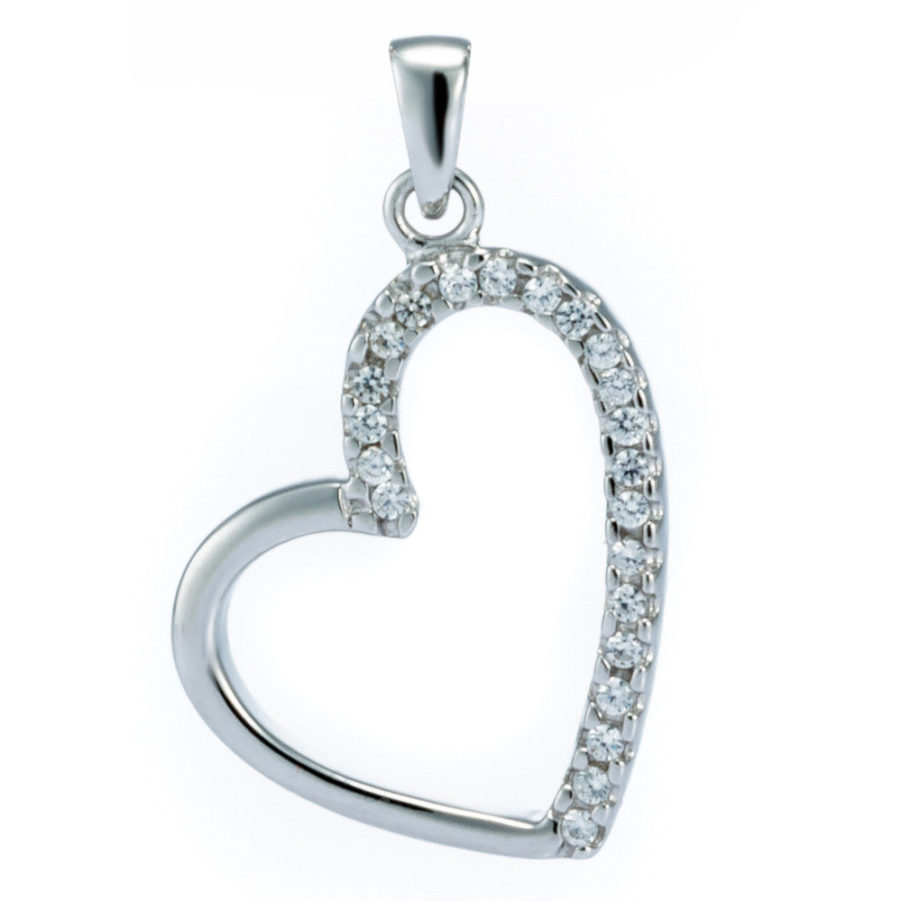 Anhänger Silber 925 Herz mit Zirkonia Andreani – Handgemachter Schmuck