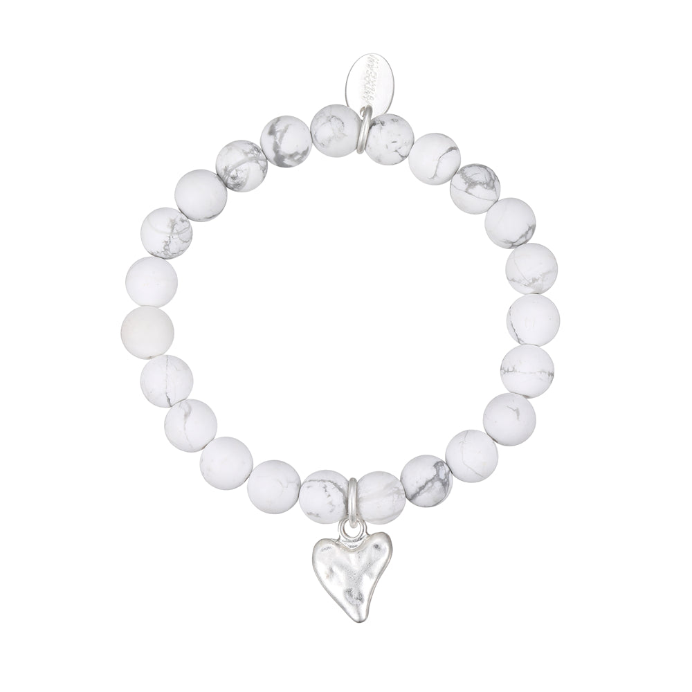 Armband mit echtem Howlith Andreani – Handgemachter Schmuck