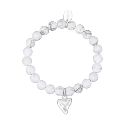 Armband mit echtem Howlith Andreani – Handgemachter Schmuck