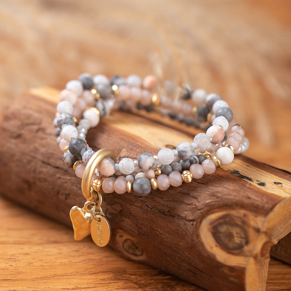 Armband mit echtem Jaspis Andreani – Handgemachter Schmuck