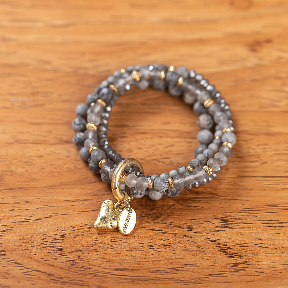 Armband mit echtem Picasso Jaspis Andreani – Handgemachter Schmuck