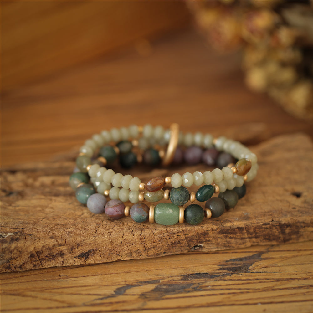 Armband mit echter grünen Jade Andreani – Handgemachter Schmuck