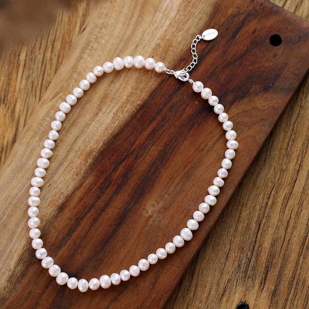 Halskette aus echten Perlen Andreani – Handgemachter Schmuck