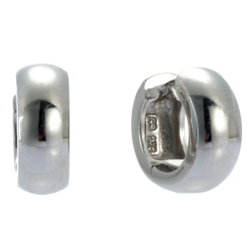 Klappcreolen D13.3mm glänzig Silber 925 Andreani – Handgemachter Schmuck
