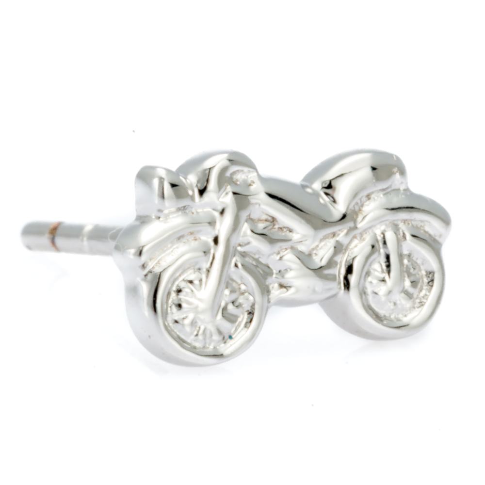 Ohrstecker Motorrad (einzeln) 925 Silber Andreani – Handgemachter Schmuck