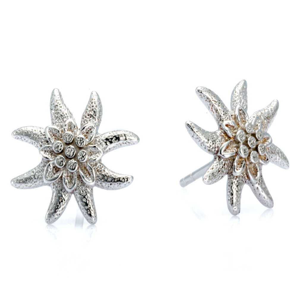 Ohrstecker Silber 925 Edelweiss Andreani – Handgemachter Schmuck